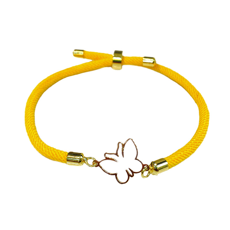 دستبند طلا 18 عیار زنانه مدل پروانه
