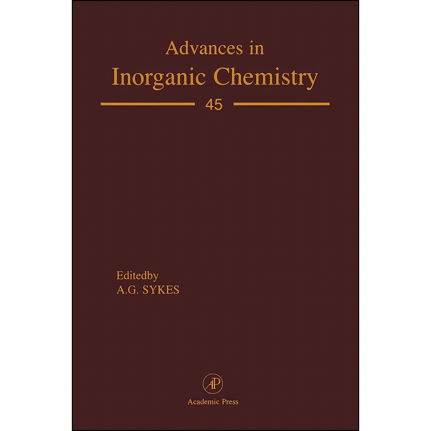 کتاب Advances in Inorganic Chemistry اثر AG Sykes انتشارات تازه ها