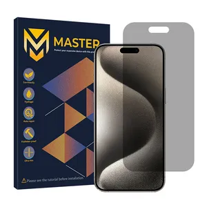 Master Resistant model privacy screen protector suitable for Apple iPhone 15 Pro Max mobile phone