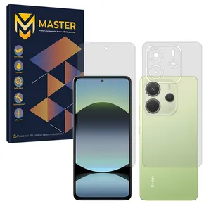 Master Matte model transparent screen protector suitable for Xiaomi Redmi Note 14 4G mobile phone along with the back of the phone