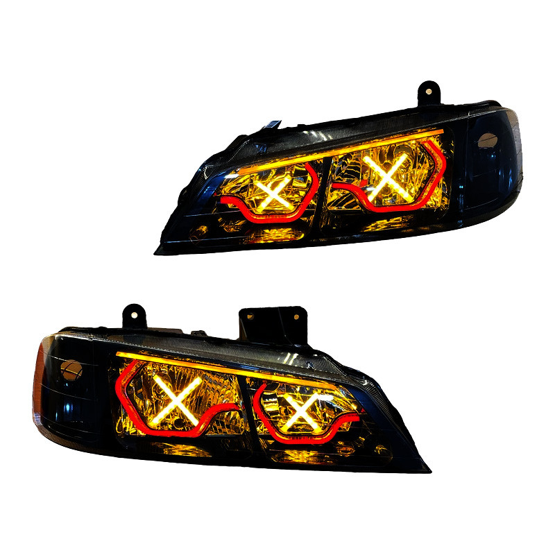 چراغ جلو خودرو گروه پژوهش صنعت مدرن مدل 3D-Hexa-X فولکالر دو حالته مناسب برای پژو پارس بسته دو عددی