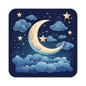 زیر لیوانی کاکتی طرح ماه و ستاره مدل mp52807