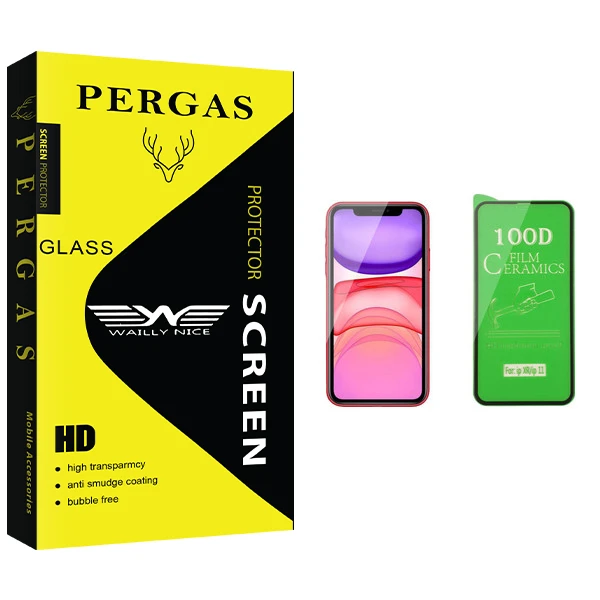 محافظ صفحه نمایش سرامیکی وایلی نایس مدل Pergas Glass مناسب برای گوشی موبایل اپل iPhone 11