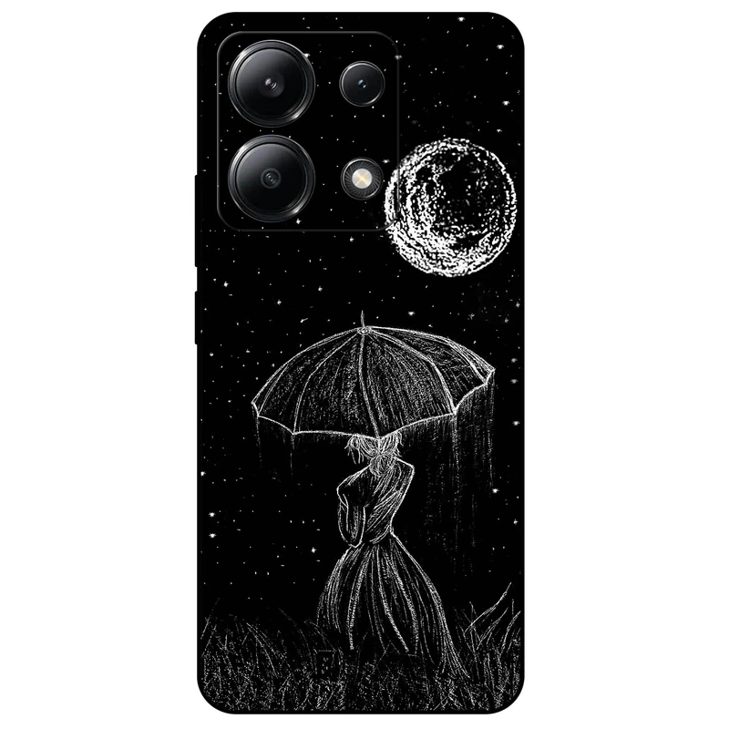 کاور مگافون طرح دختر و ماه مدل 1369 مناسب برای گوشی موبایل شیائومی Redmi Note 13 4G