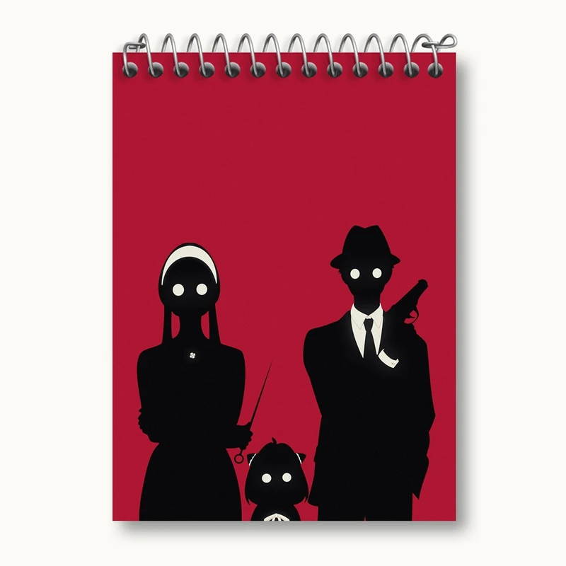 دفتر یادداشت 50 برگ خندالو مدل خانواده فورجر انیمه اسپای ایکس فمیلی Spy x Family کد 24191
