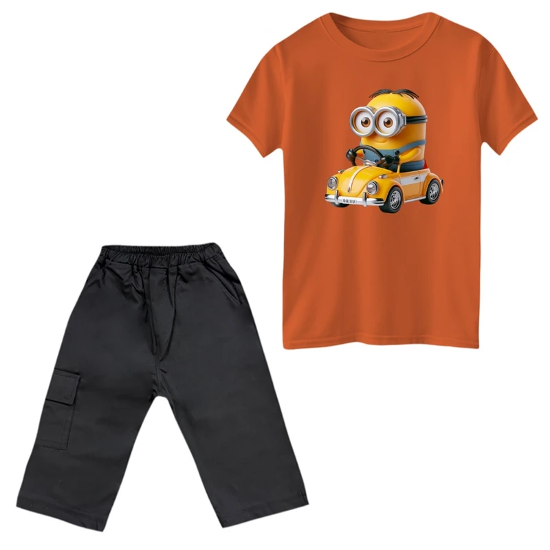 ست تی‌شرت و شلوارک پسرانه مدل مینیون کد 15