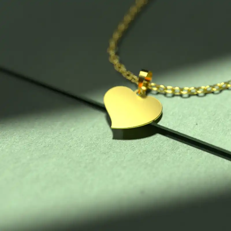 گردنبند طلا 18 عیار زنانه مدوپد مدل  طرح قلب کد E1001