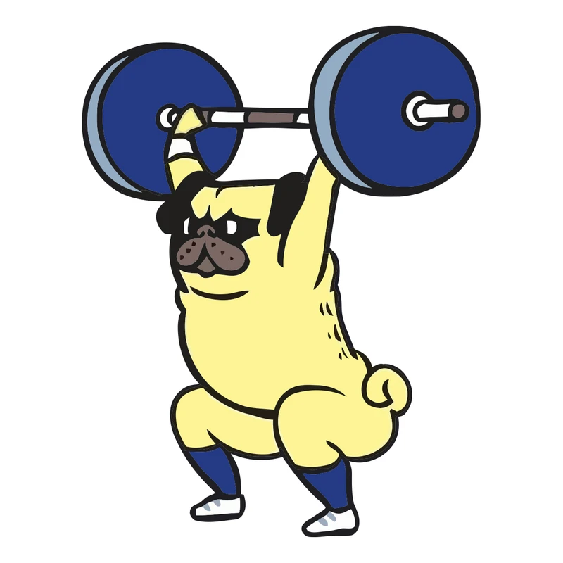 برچسب لپ تاپ پویا مارکت طرح وزنه بردار کد 2662