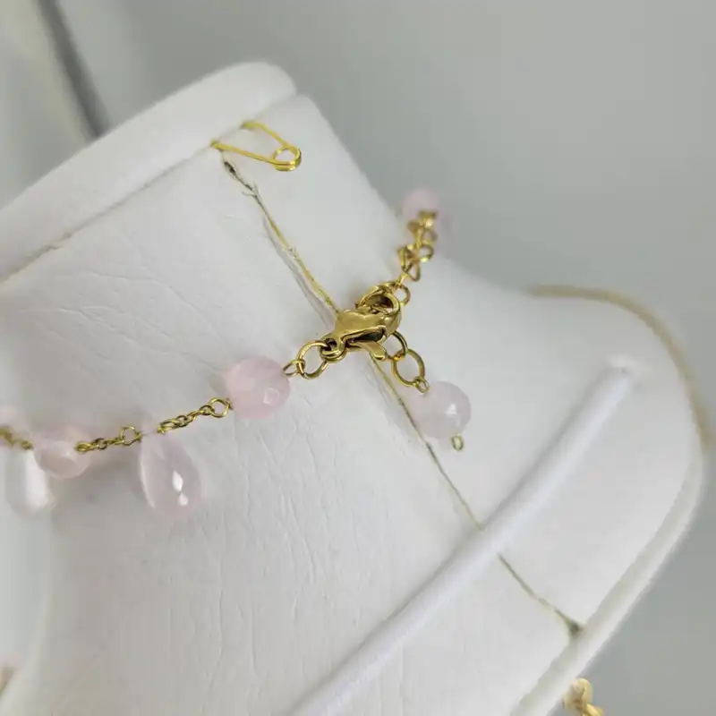 نیم ست زنانه مدل سنگ rose qartez جواهری کد 3654