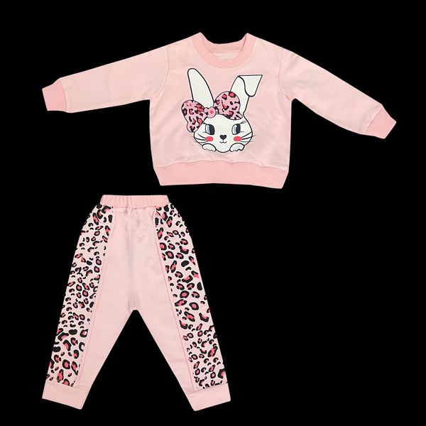 ست سویشرت آستین بلند و شلوار راحتی دخترانه مدل خرگوش