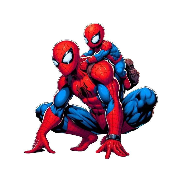 استیکر پارچه و لباس پاد آفرین مدل اسپایدرمن کد 1296