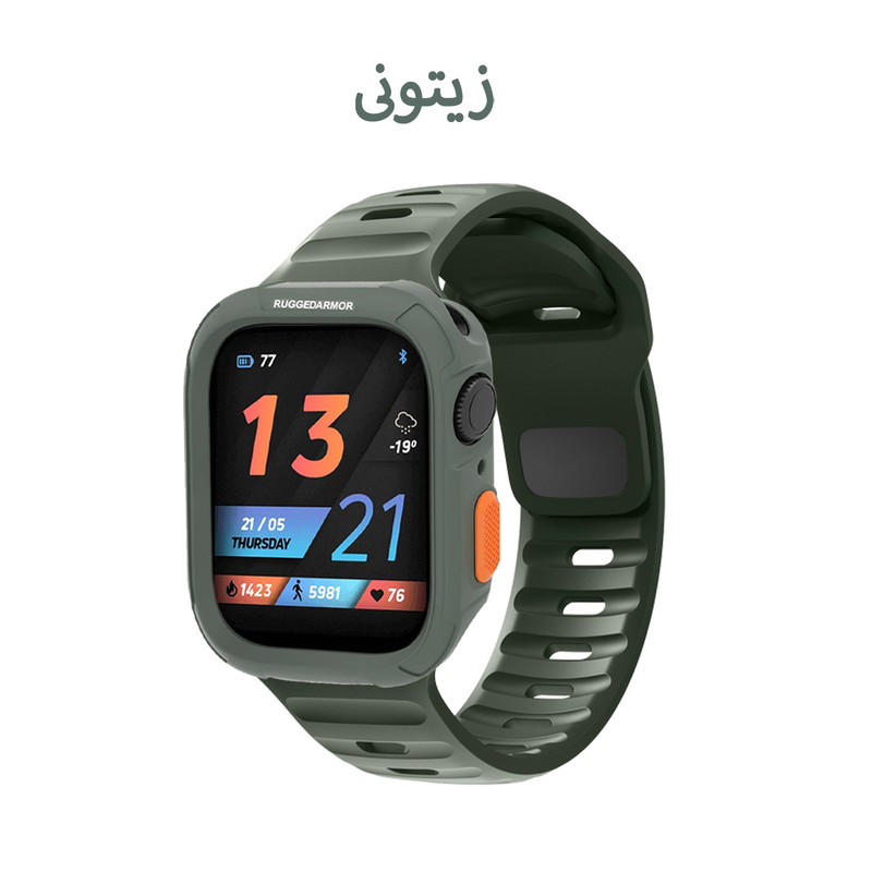 بند زیرو مدل SPG Rugged ZR مناسب برای اپل واچ سری 4/5/6/Se سایز 40 میلی متری به همراه کاور