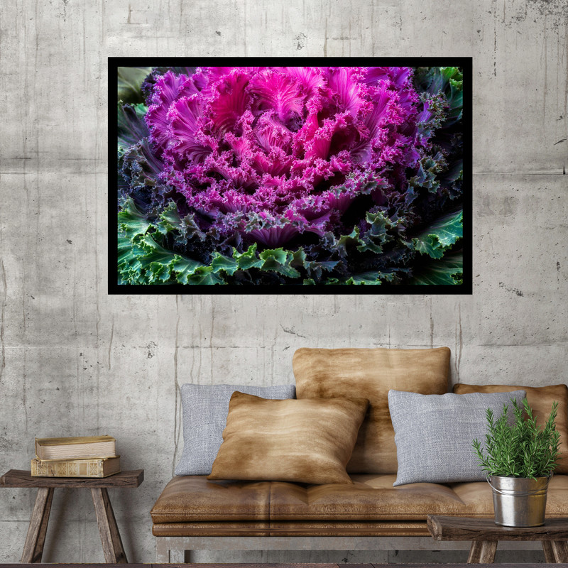 تابلو نوری بکلیت طرح کلم بنفش مدل B-MO1686