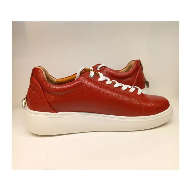 کفش روزمره زنانه سرزمین چرم کد 141759 رنگ قرمز