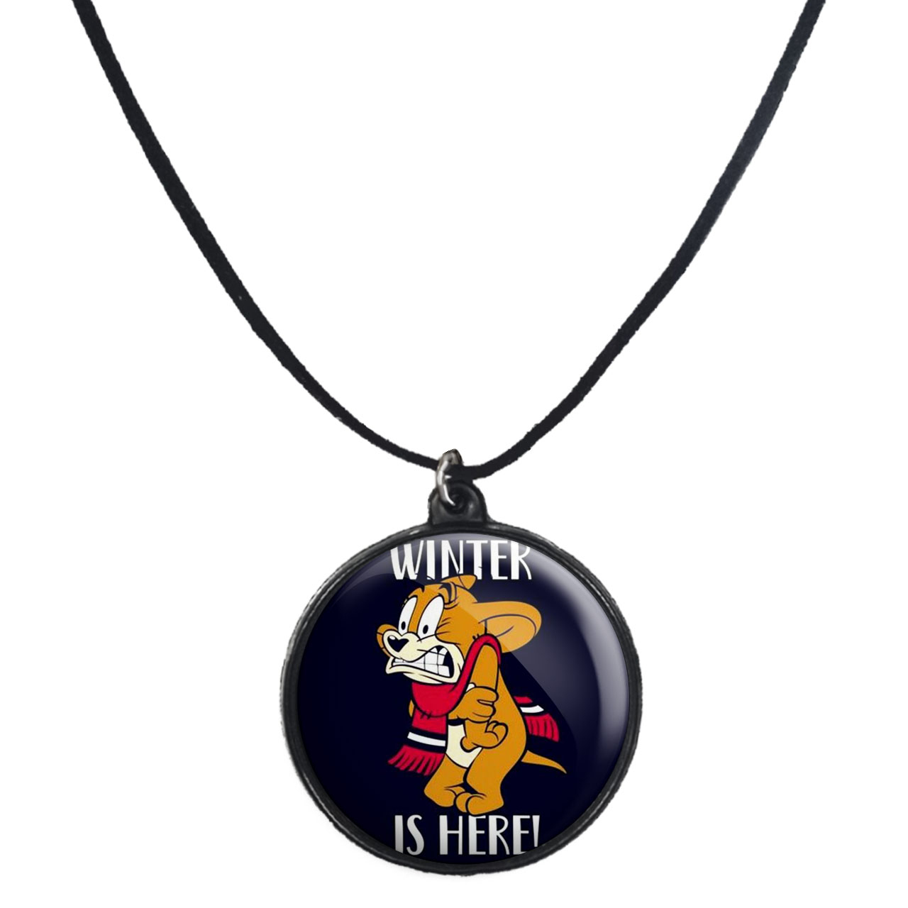 گردنبند پرمانه طرح تام و جری کد pmb.10769مدل دو طرفه