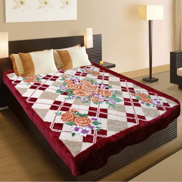 پتو یک نفره گلبافت مدل برتر کد 127 سایز 220x160 سانتی‌متر