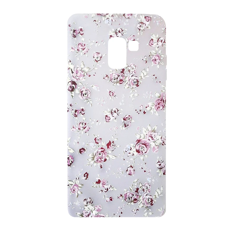کاور طرح گل مدل AM-A718-5 مناسب برای گوشی موبایل سامسونگ Galaxy A8 Plus /A730