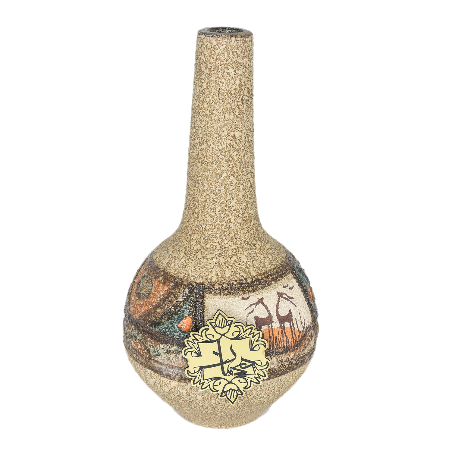 کوزه سفالی هیمان طرح آهو مدل HP009