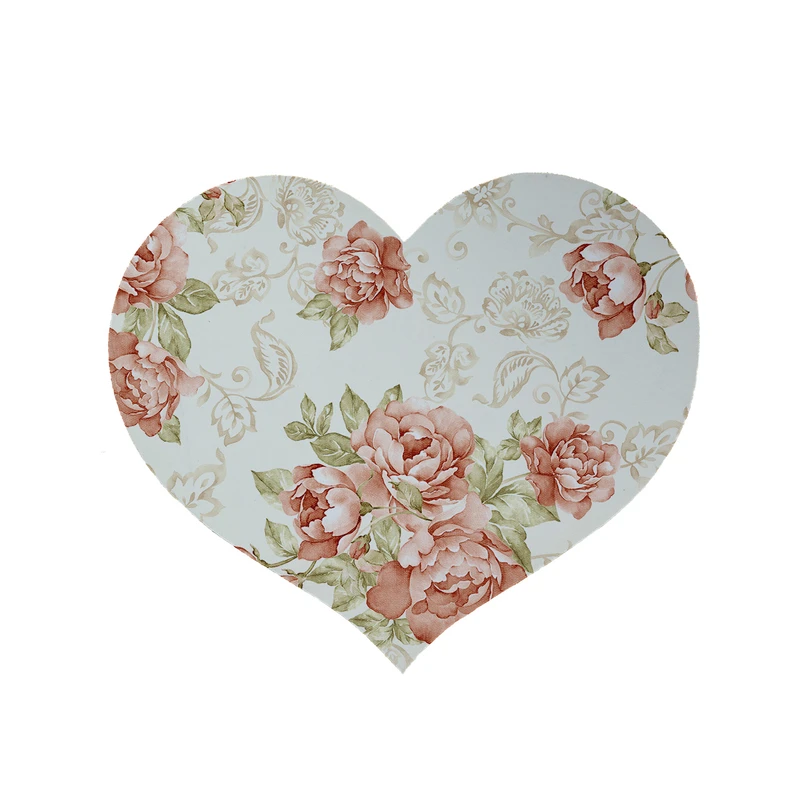پادری مدل قلب طرح گل کد 5938 سایز 90x90 سانتی متر
