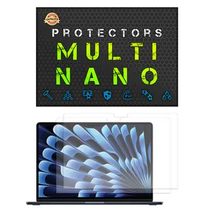 Multi Nano X-S2M Model Anti Reflex Screen Protector For Apple MacBook Air 13 M2 Chip 13.6 Inch 2022 Laptop Pack Of 2