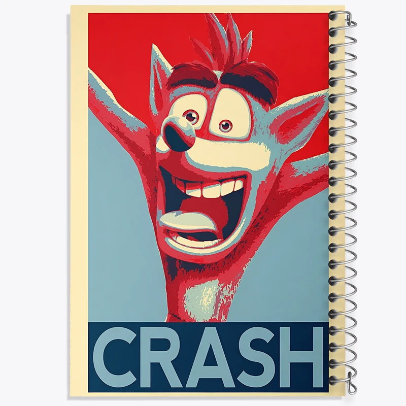 دفتر مشق 50 برگ خندالو طرح کراش (Crash) کد F6491