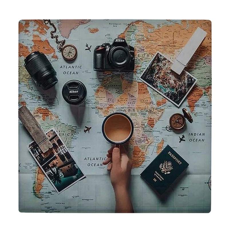  زیر لیوانی  طرح نقشه جغرافیا و لیوان قهوه و پاسپورت کد    6289130_5888