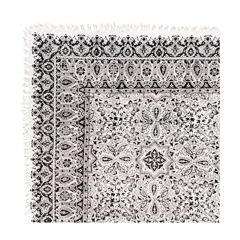 رومیزی قلمکار مدل سیاه قلم ستاره