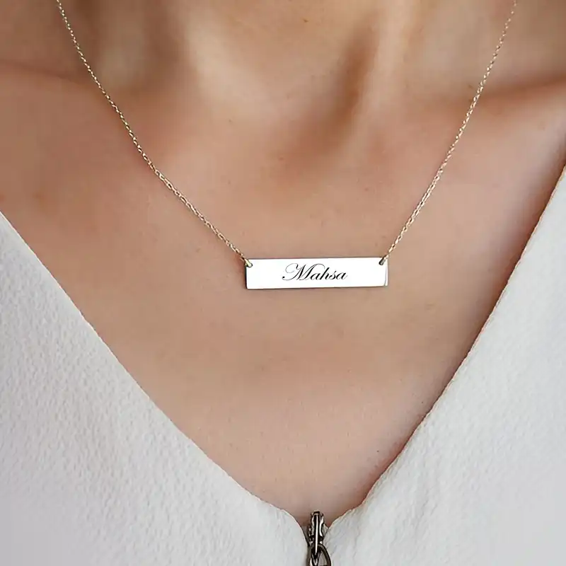 گردنبند نقره زنانه لیردا مدل اسم مهسا