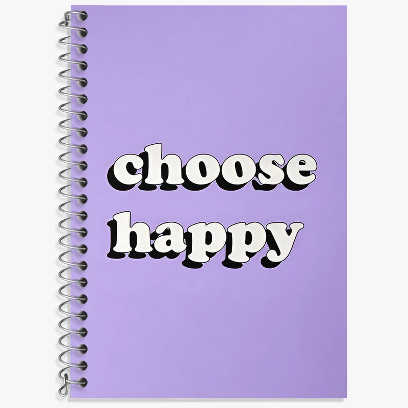 دفتر زبان 50 برگ خندالو مدل دو خط طرح Choose Happy کد N2886