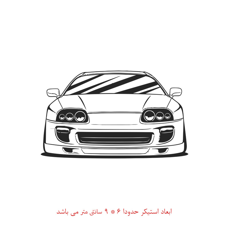 برچسب لپ تاپ طرح ماشین ژاپنی کد 1773