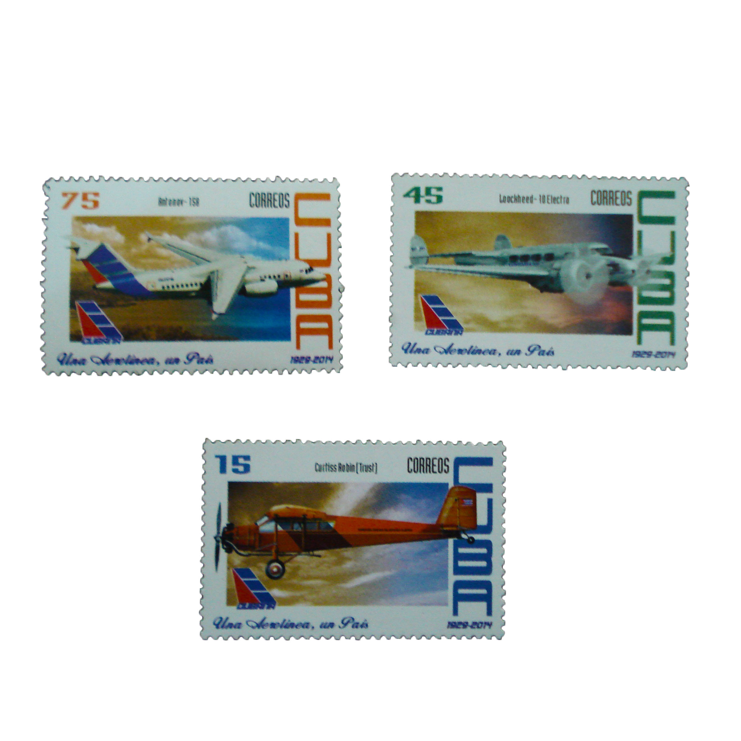 تمبر یادگاری مدل هواپیما کد c-958 مجموعه 3 عددی