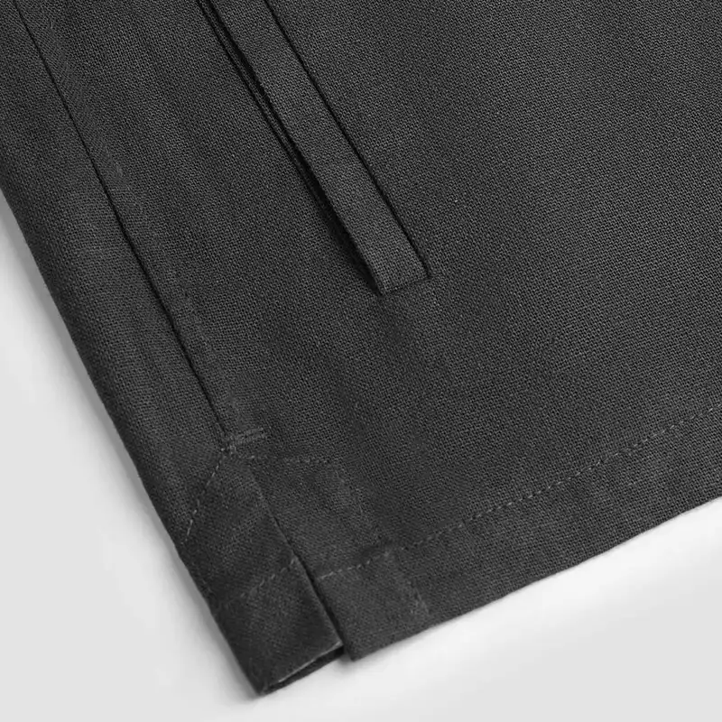 پیراهن آستین بلند مردانه کروم مدل دو جیب لینن 2413905