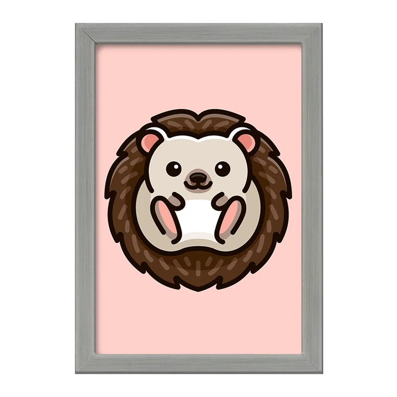 تابلو خندالو طرح حیوانات بامزه جوجه تیغی کد 28202