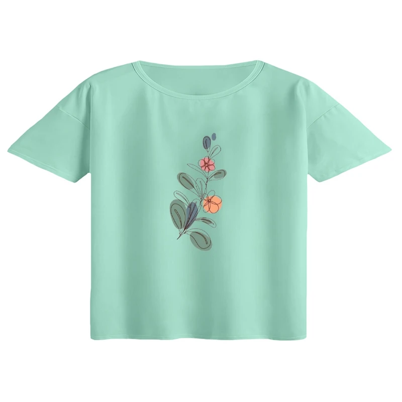 کراپ تی‌شرت آستین کوتاه زنانه مدل مینیمال کد 3