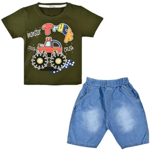 ست تیشرت و شلوارک نوزادی پسرانه نیروان کد 252 -7