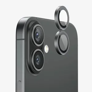 محافظ لنز دوربین فلزی مسیر مدل Blk مناسب برای گوشی موبایل اپل iPhone 17