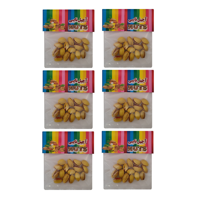 پسته بو داده و شور نایبی - 20 گرم بسته 6 عددی
