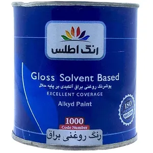 رنگ روغنی کرم روشن اطلس مدل ساختمانی کد 102 حجم 1 لیتر