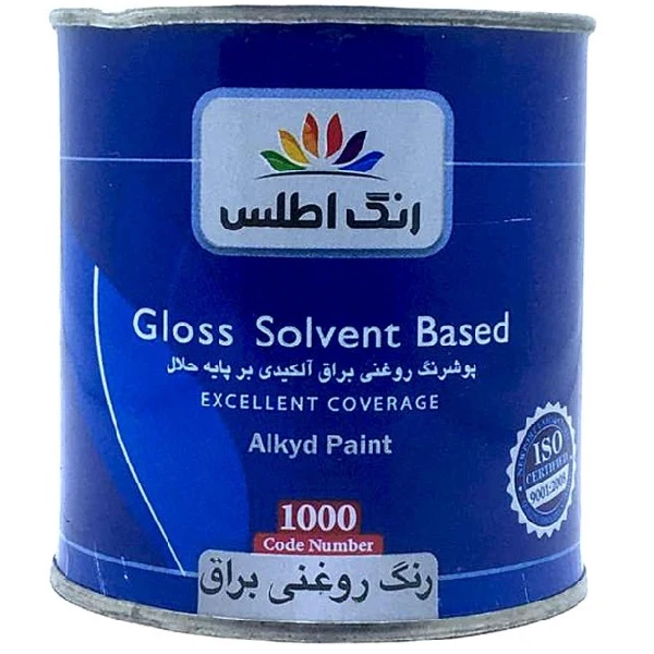 رنگ روغنی کرم روشن اطلس مدل ساختمانی کد 102 حجم 1 لیتر