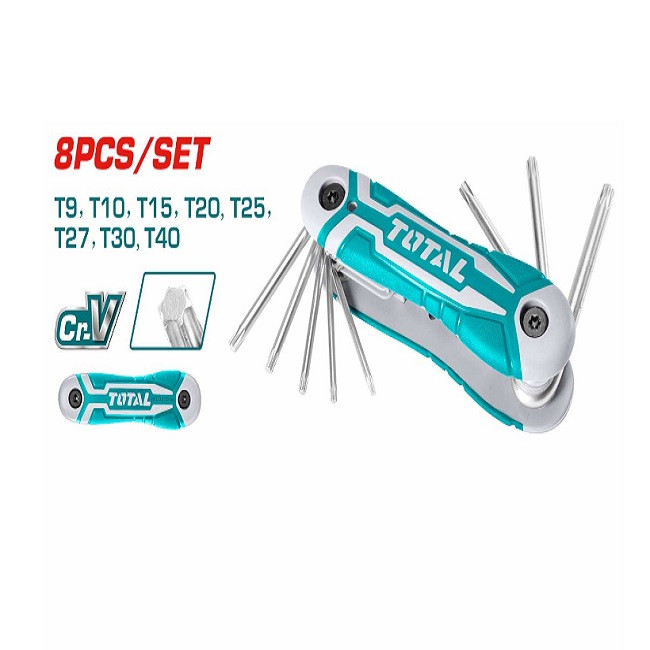 آچار آلن ستاره ای توتال مدل THT1061846 مجموعه 8 عددی آچار آلن ستاره ای توتال مدل THT1061846 مجموعه 8 عددی