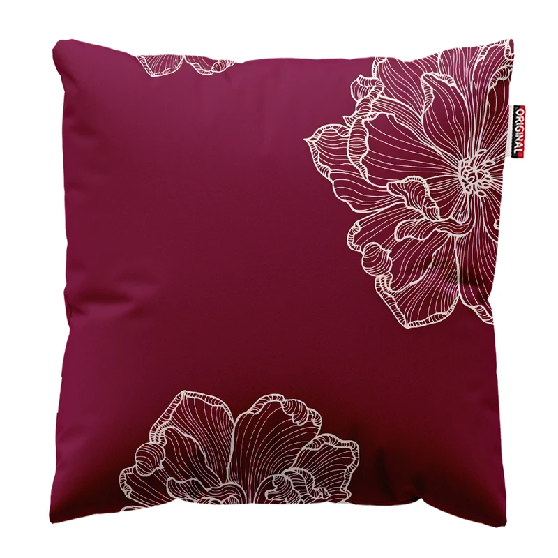 کوسن پاد آفرین مدل مینیمال طرح گل و برگ کد PK403404 سایز 40*40 سانتی متر