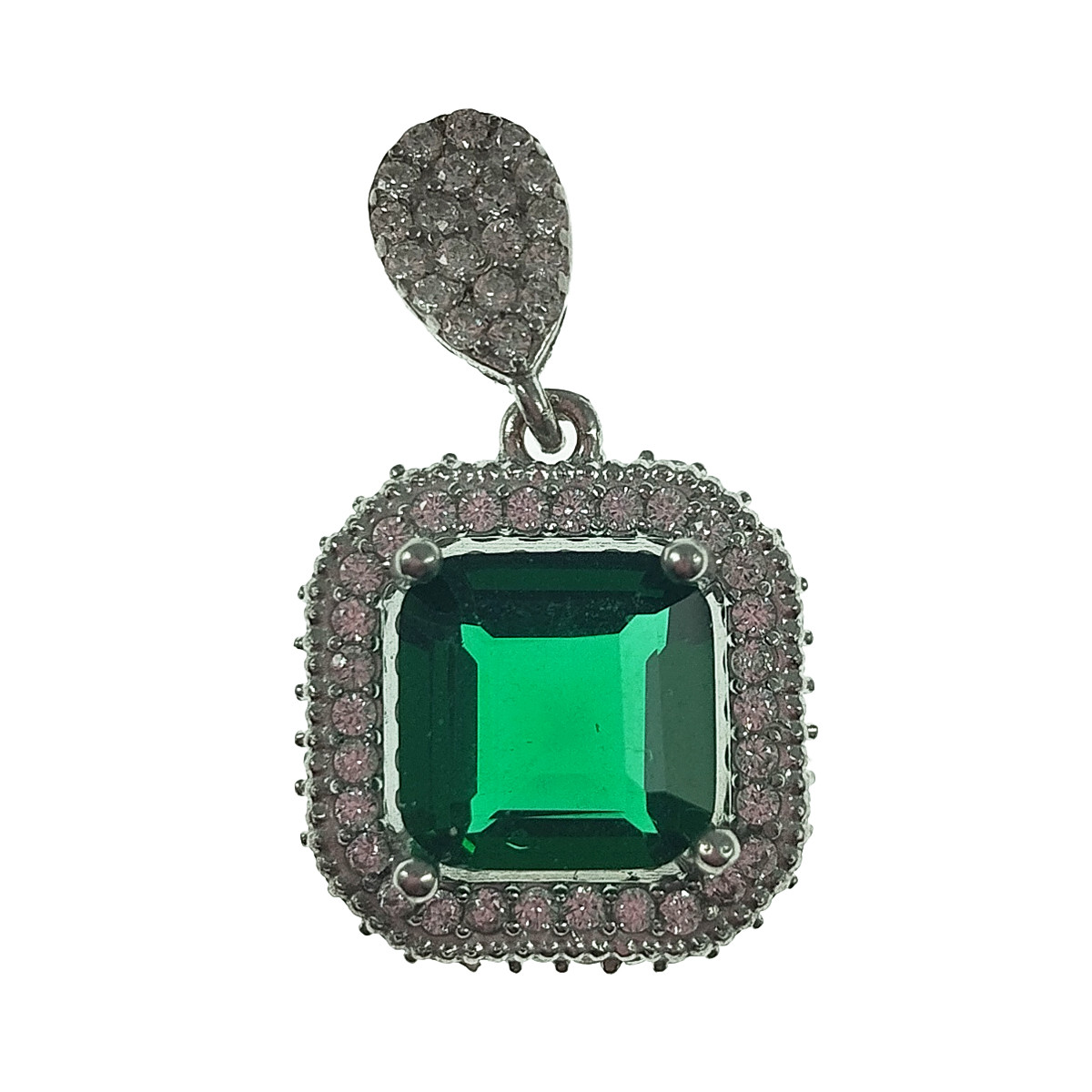 آویز گردنبند نقره زنانه سلین کالا مدل زمرد کد 13 آویز گردنبند نقره زنانه سلین کالا مدل زمرد کد 13