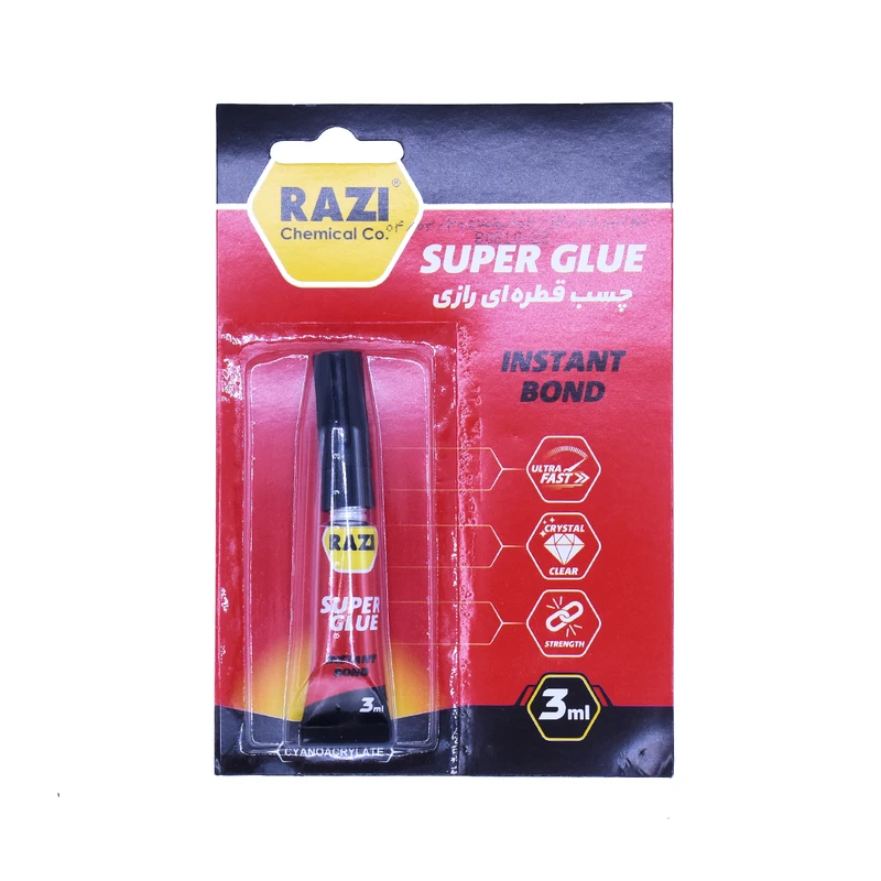 چسب قطره ای رازی مدل RAZI04 حجم 3 میلی لیتر بسته 12 عددی
