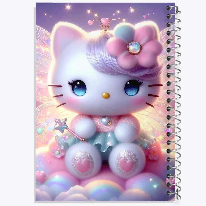 دفتر ژورنال نویسی 50 برگ خندالو مدل نقطه ای طرح هلو کیتی (Hello Kitty) کد F6069