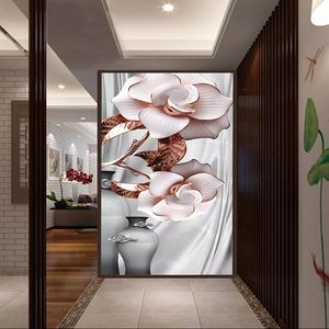 پوستر دیواری سه بعدی مدل گلدان گل DRVF1060