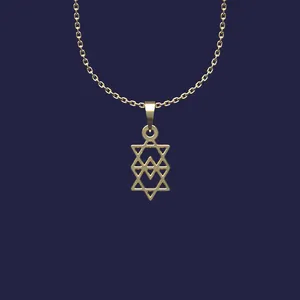 گردنبند طلا 18 عیار زنانه مدوپد مدل هندسی کد Z2-1-1226