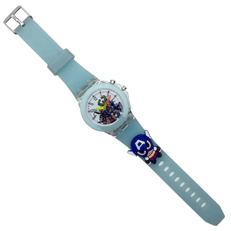 ساعت مچی عقربه ای بچگانه مدل چراغدار کد 26