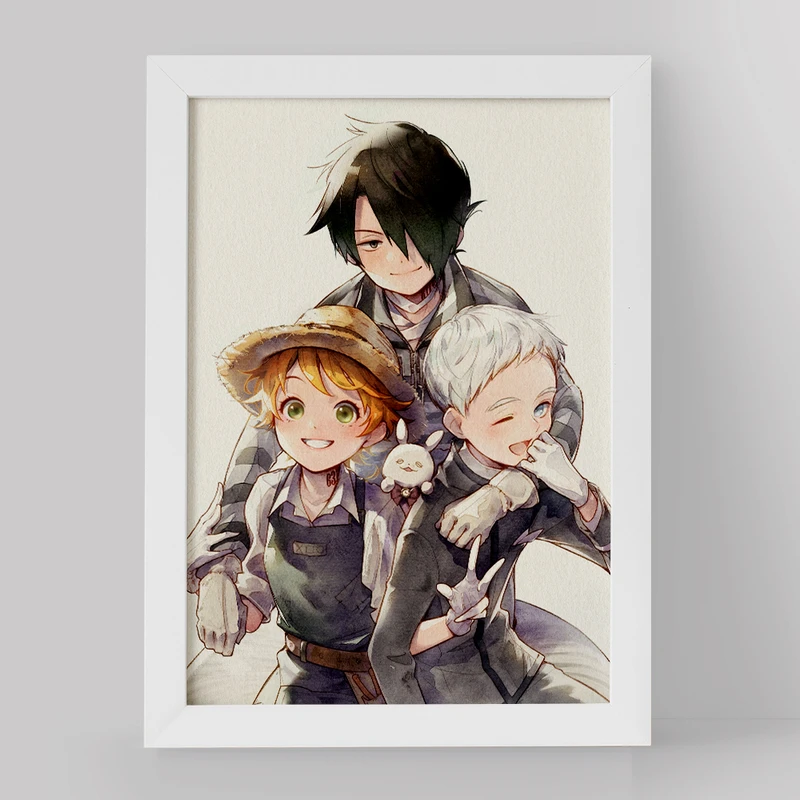 تابلو خندالو مدل ری و نورمن و اما انیمه ناکجاآباد موعود کد 12729