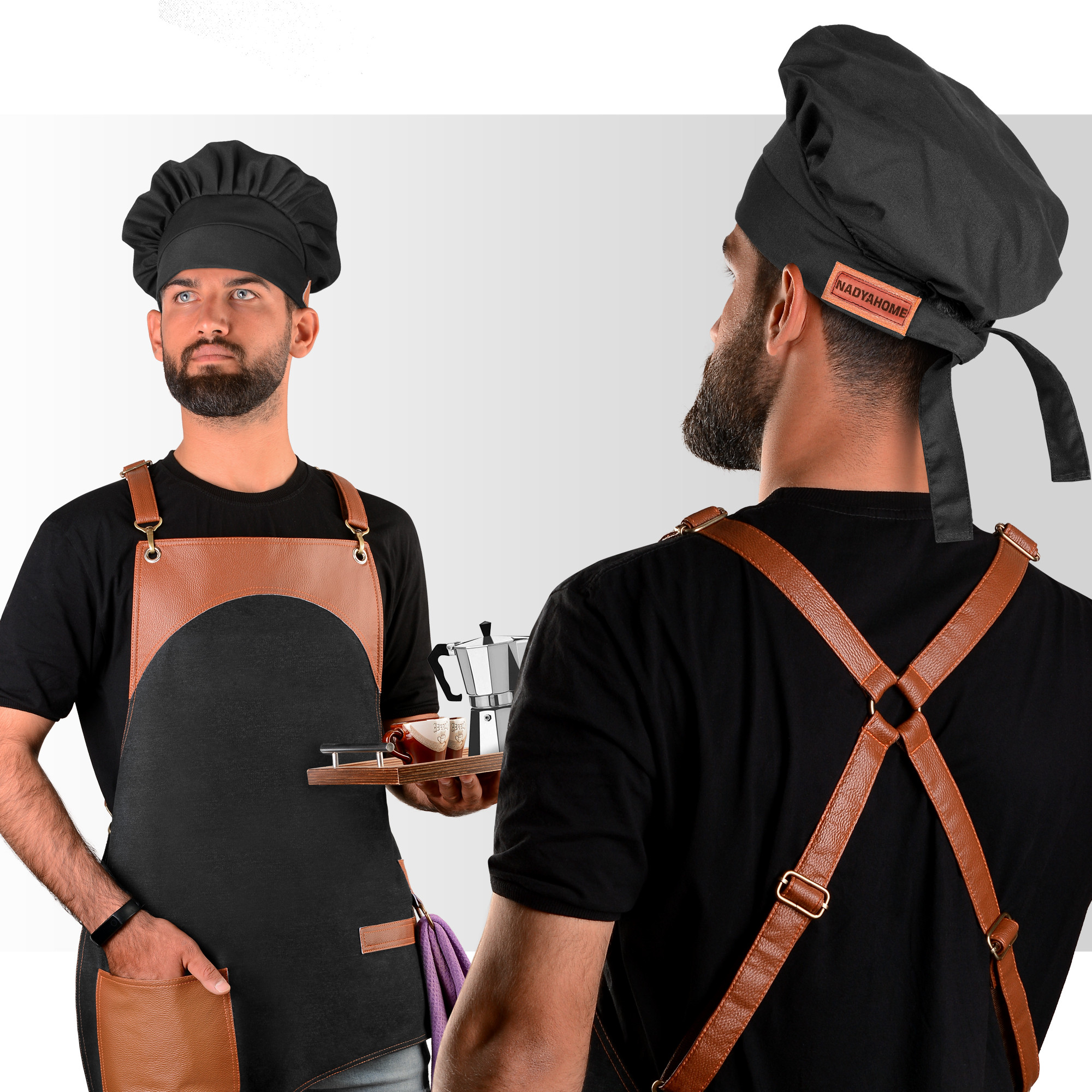 کلاه آشپزی نادیاهوم مدل chef بسته 3 عددی