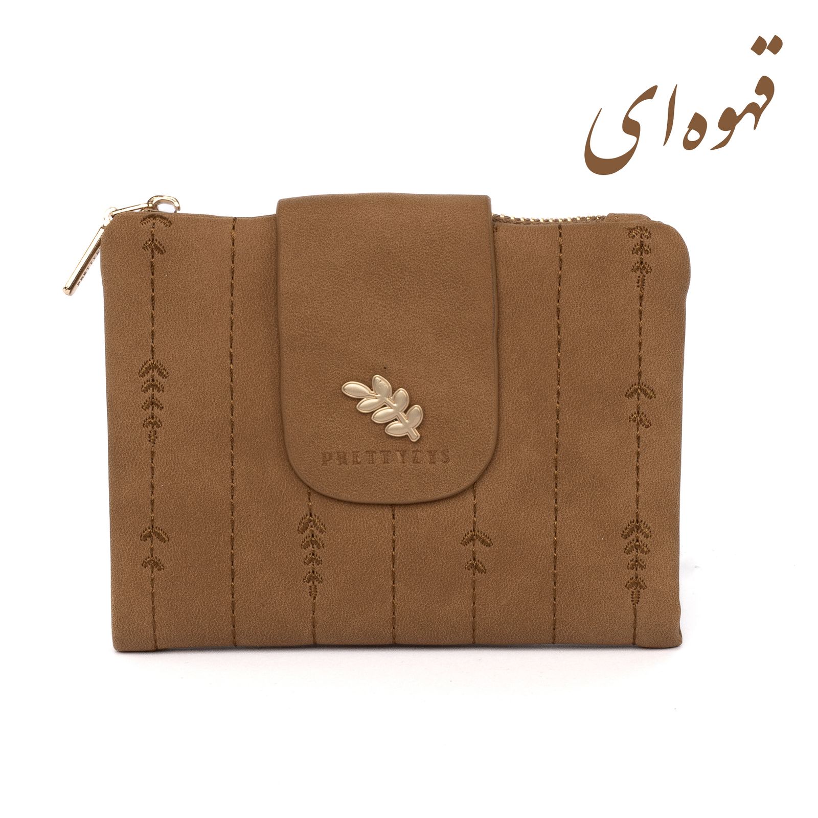 کیف پول زنانه پرتیزس مدل دوخت و برگ کد 2020045 -  - 6